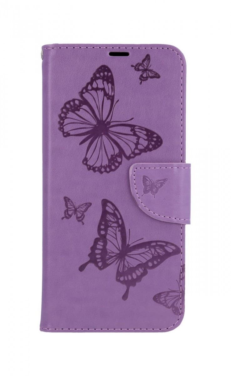Pouzdro TopQ Xiaomi Redmi Note 8T knížkové Butterfly fialové 64479