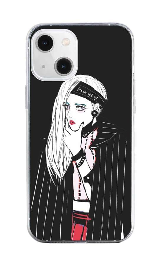Kryt TopQ iPhone 13 silikon Dark Girl 64618
