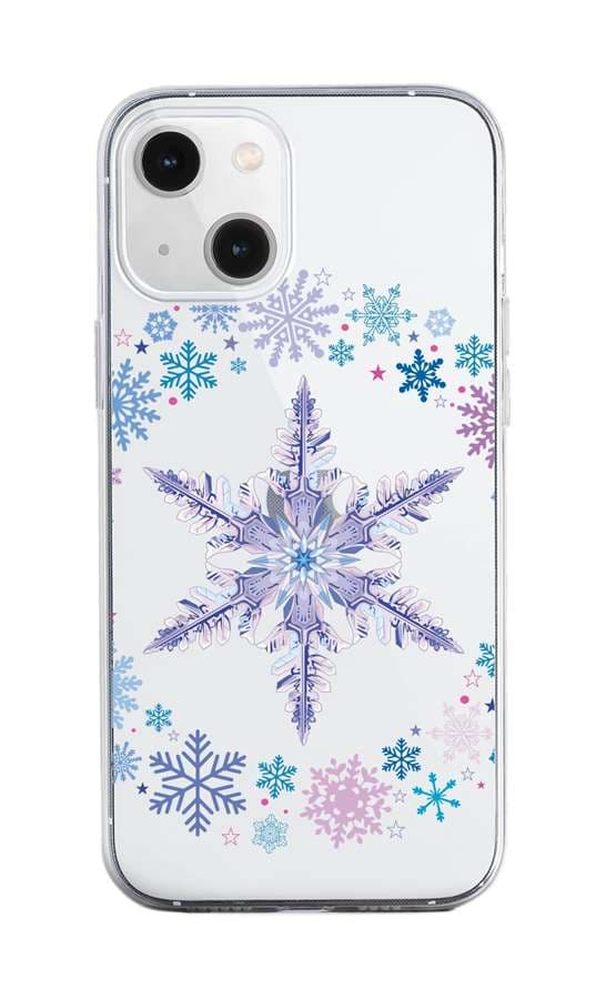 Kryt TopQ iPhone 13 silikon Snowflake 64633