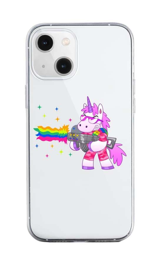 Kryt TopQ iPhone 13 silikon Rainbow Gun 64672