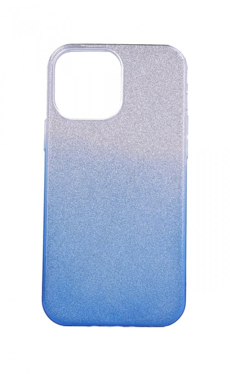 Kryt TopQ iPhone 13 Pro Max glitter stříbrno-modrý 64839