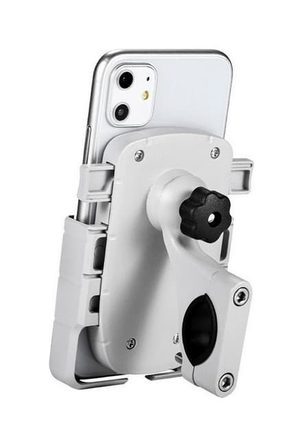 Držák na mobil na kolo TopQ CD-668 stříbrný 65028
