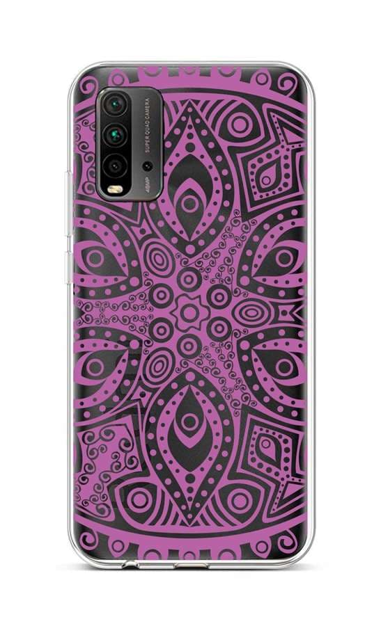 Kryt TopQ Xiaomi Redmi 9T silikon Violet Mandala 65078