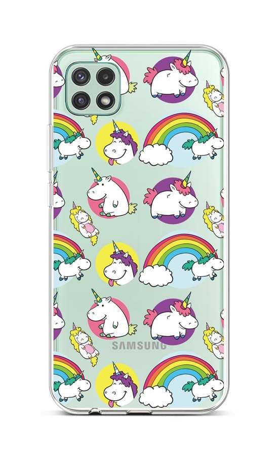 Kryt TopQ Samsung A22 5G silikon Chunky Unicorns 65137