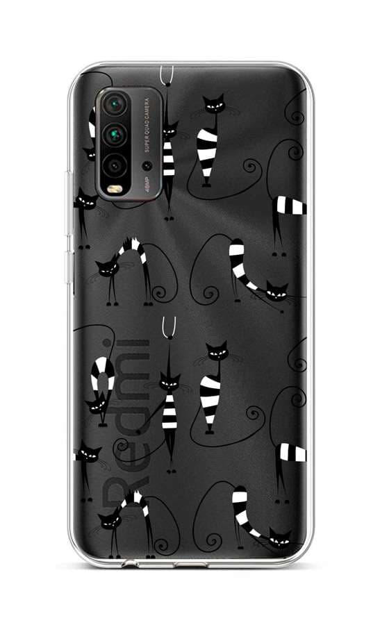 Kryt TopQ Xiaomi Redmi 9T silikon Cats 1 65141