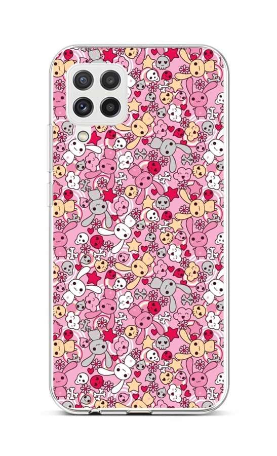 Kryt TopQ Samsung A22 silikon Pink Bunnies 65158