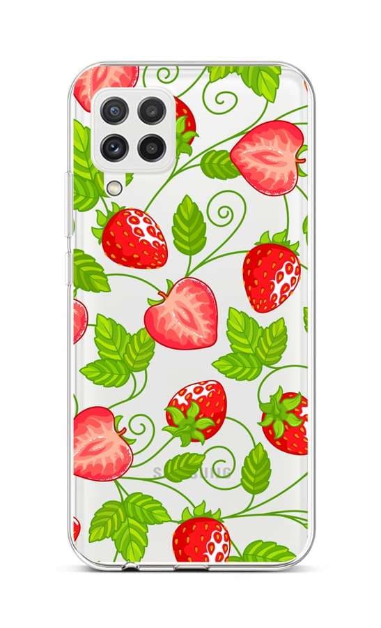 Kryt TopQ Samsung A22 silikon Strawberries 65169