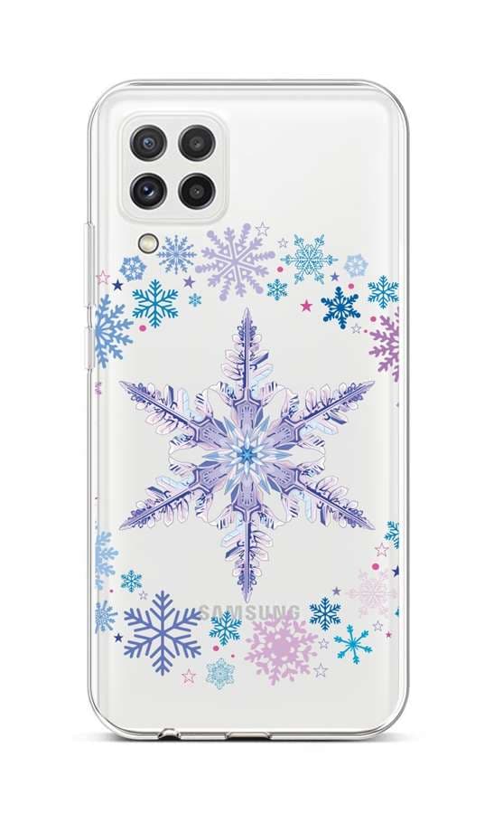 Kryt TopQ Samsung A22 silikon Snowflake 65170