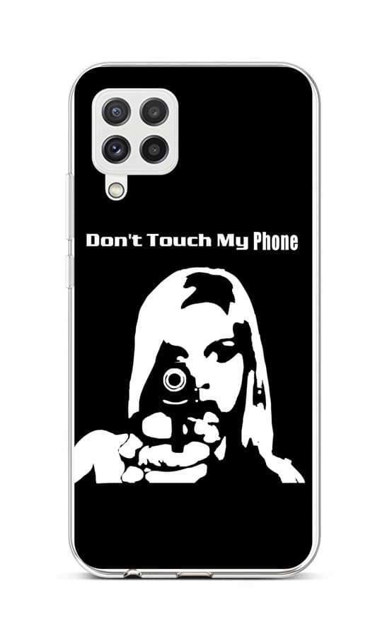 Kryt TopQ Samsung A22 silikon Don't Touch Gun 65202