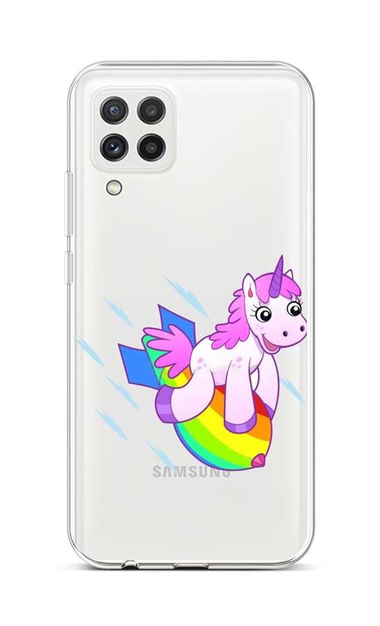 Kryt TopQ Samsung A22 silikon Flying Unicorn 65215