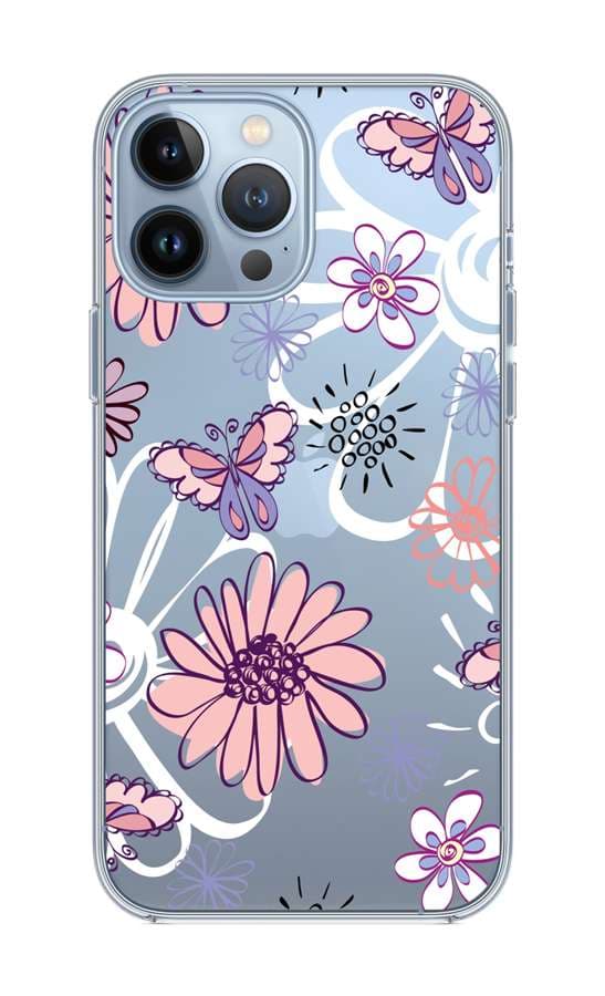 Kryt TopQ iPhone 13 Pro Max silikon Flowers 65295