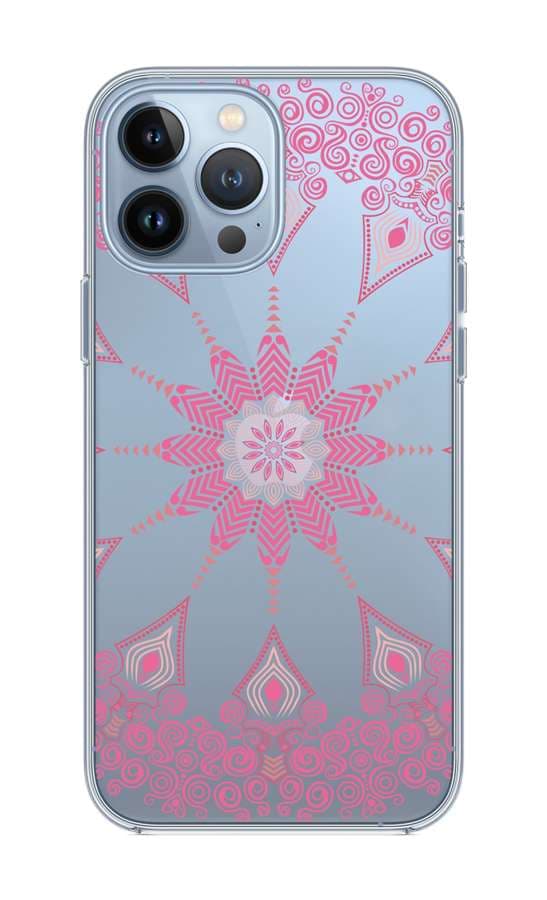 Kryt TopQ iPhone 13 Pro Max silikon Pink Mandala 65297