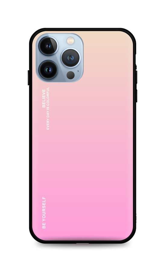 Kryt TopQ LUXURY iPhone 13 Pro pevný duhový meruňkový 65371