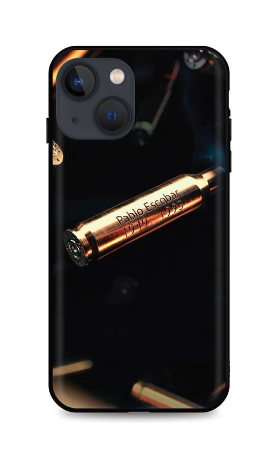 Kryt TopQ iPhone 13 mini silikon Pablo Escobar Bullet 65379