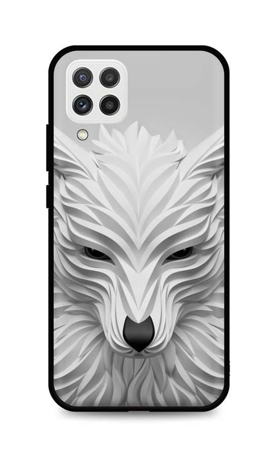 Kryt TopQ LUXURY Samsung A22 pevný Bílý vlk 65643