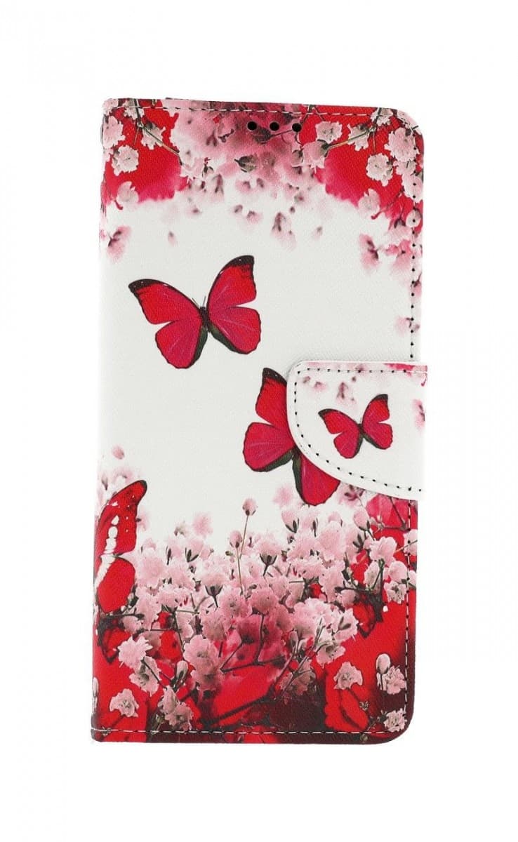 Pouzdro TopQ Samsung A22 knížkové Růžoví motýlci 66196 - náhled 1