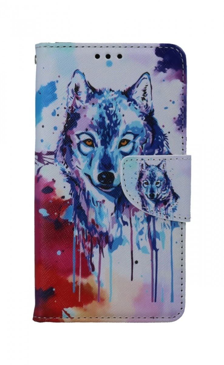Pouzdro TopQ iPhone 13 knížkové Kresba vlka 66331 - náhled 1