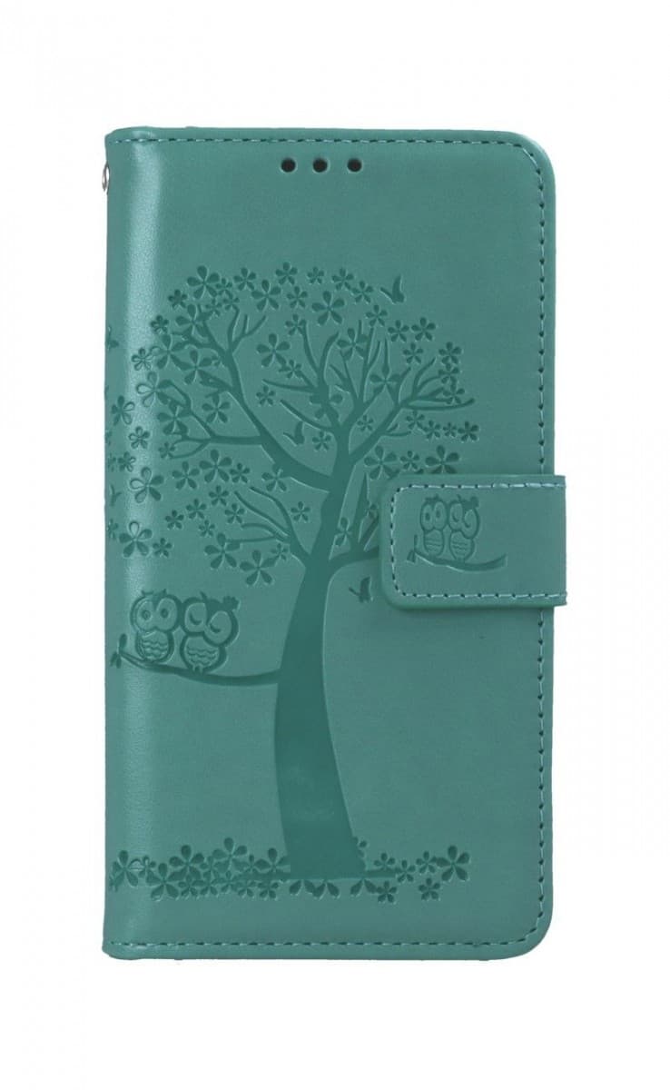 Pouzdro TopQ iPhone 13 knížkové Zelený strom sovičky 66365 - náhled 1