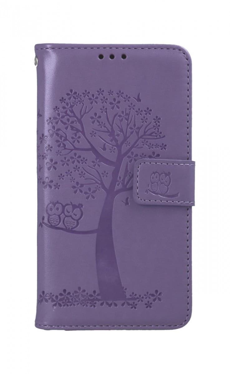 Pouzdro TopQ iPhone 13 knížkové Fialový strom sovičky 66367 - náhled 1