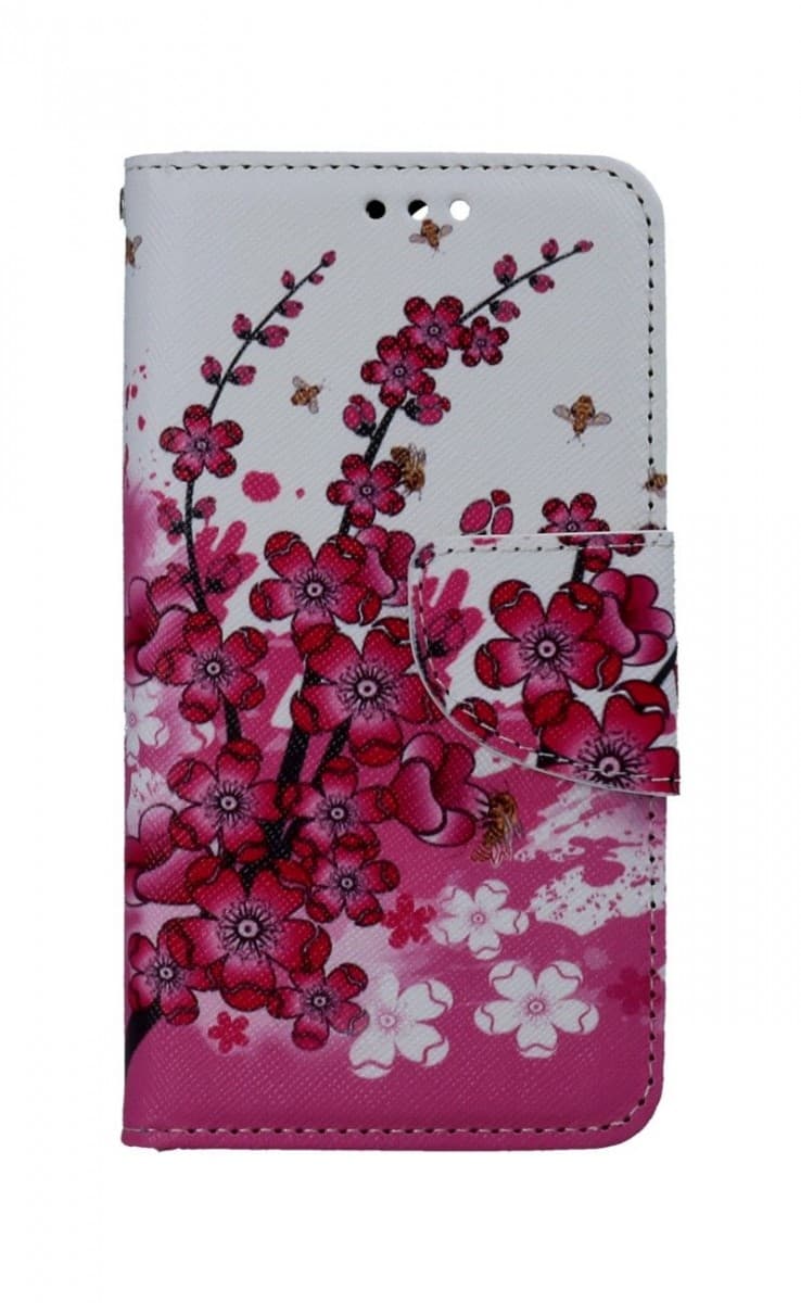 Pouzdro TopQ iPhone 13 mini knížkové Kytičky textil 66386 - náhled 1