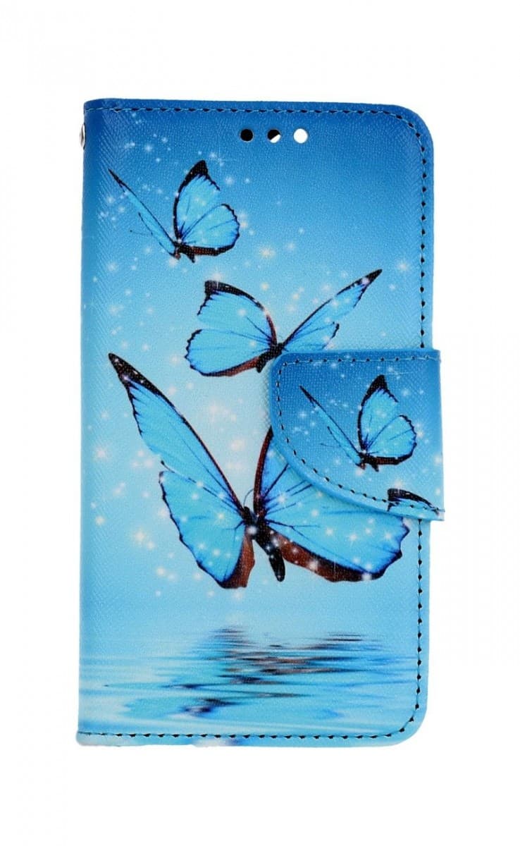 Pouzdro TopQ iPhone 13 mini knížkové Modří motýlci 66416 - náhled 1