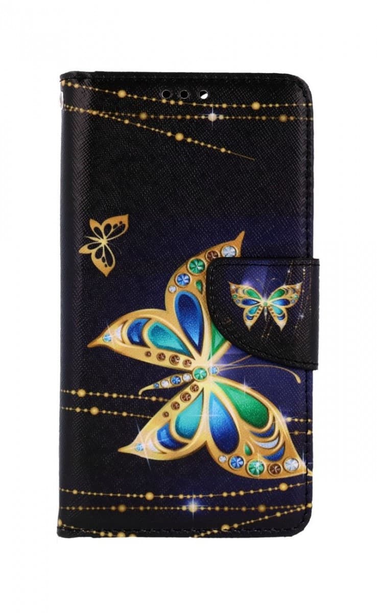 Pouzdro TopQ iPhone 13 mini knížkové Zlatý motýl 66430 - náhled 1