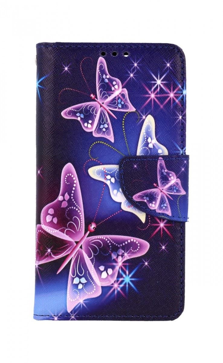 Pouzdro TopQ iPhone 13 Pro Max knížkové Modré s motýlky 66492 - náhled 1