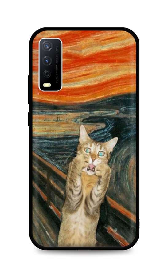 Kryt TopQ Vivo Y11s silikon Scared Cat 66765