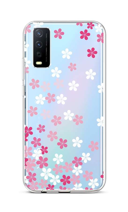 Kryt TopQ Vivo Y20s silikon Pink Blossom 67004