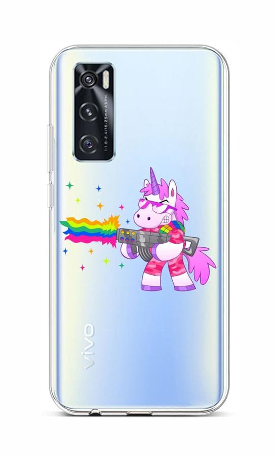 Kryt TopQ Vivo Y70 silikon Rainbow Gun 67200