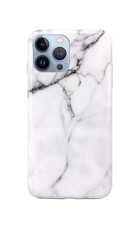 Kryt TopQ iPhone 13 Pro Max silikon Mramor bílý 67284