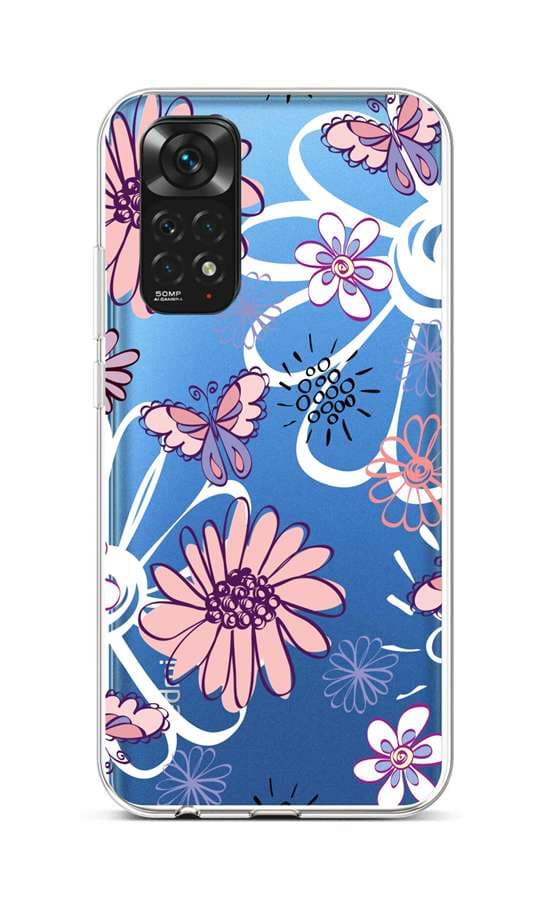Kryt TopQ Xiaomi Redmi Note 11 silikon Flowers 67325