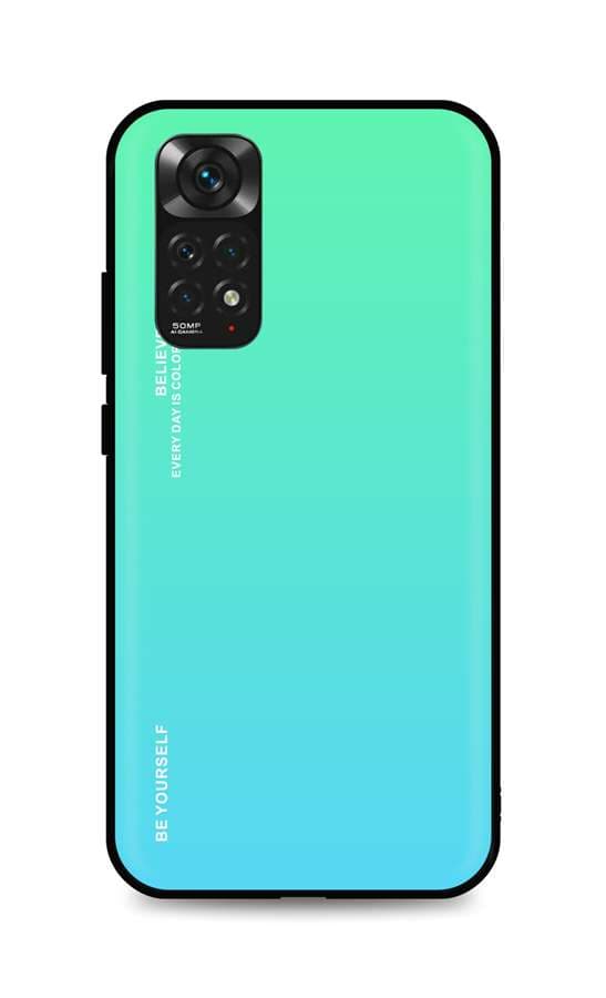 Kryt TopQ LUXURY Xiaomi Redmi Note 11 pevný duhový zelený 67333