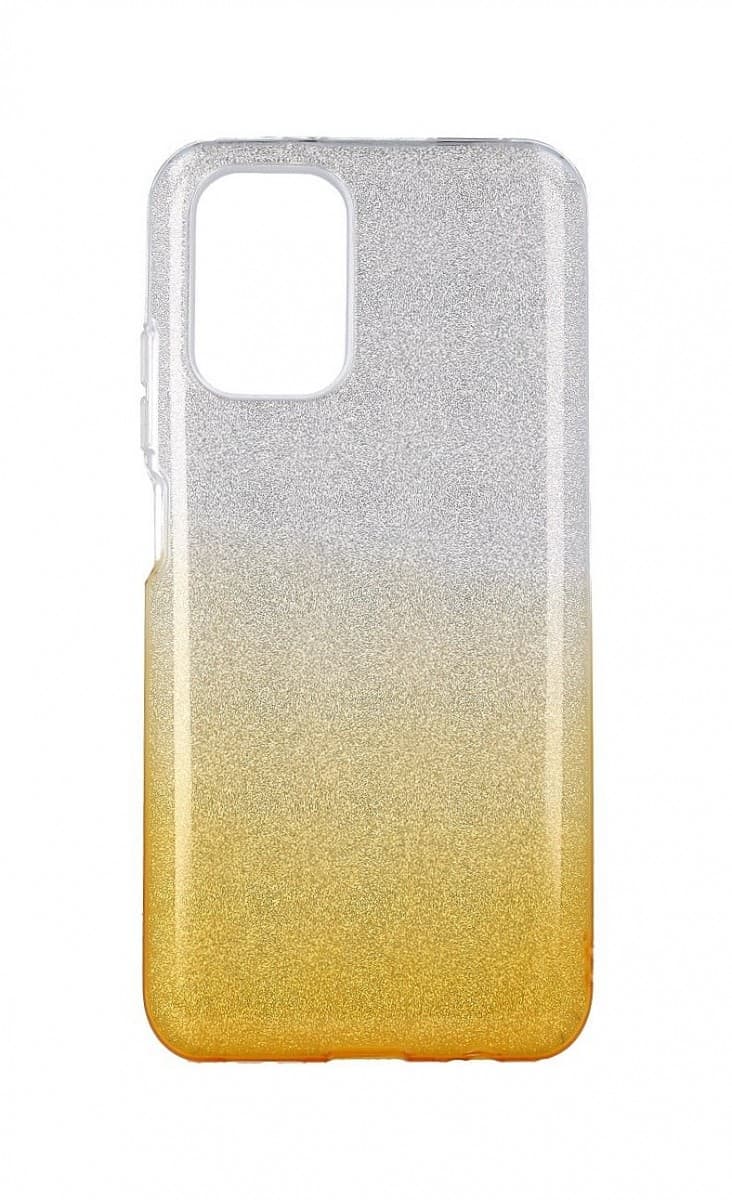 Kryt TopQ Xiaomi Redmi 10 glitter stříbrno-oranžový 67424
