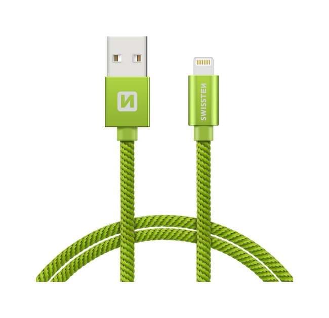 Datový kabel Swissten Lightning pro iPhone 2m zelený 67913