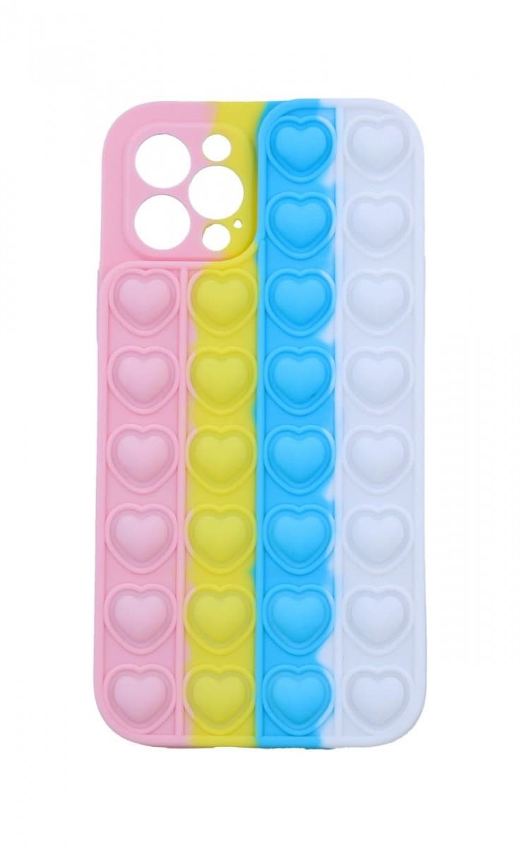 Kryt TopQ Heart Pop It iPhone 12 Pro silikon barevný 67972