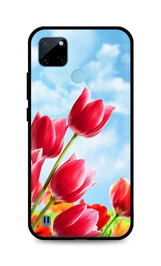 Kryt TopQ Realme C21Y silikon Tulips 69708