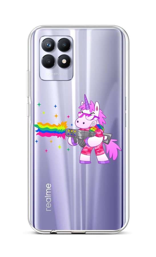 Kryt TopQ Realme 8i silikon Rainbow Gun 69802