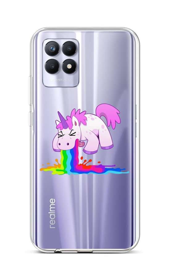 Kryt TopQ Realme 8i silikon Rainbow Splash 69803