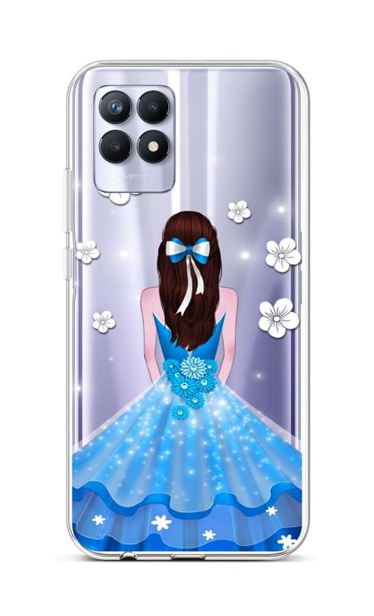 Kryt TopQ Realme 8i silikon Blue Princess 69863