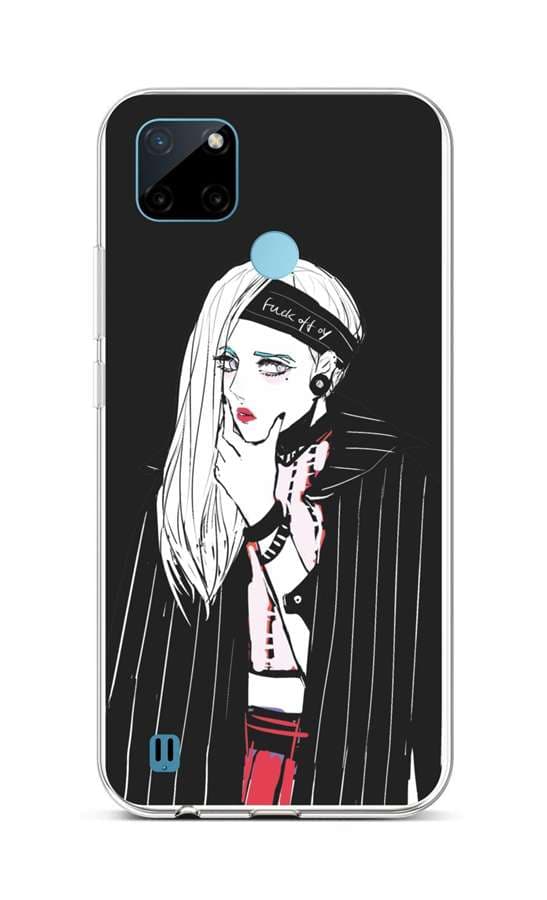 Kryt TopQ Realme C21Y silikon Dark Girl 69913