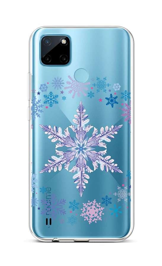 Kryt TopQ Realme C21Y silikon Snowflake 69933