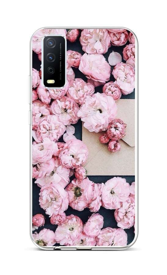Kryt TopQ Vivo Y11s silikon Růžové květy 70054