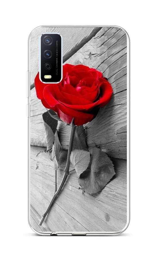 Kryt TopQ Vivo Y11s silikon Červená růže 70059