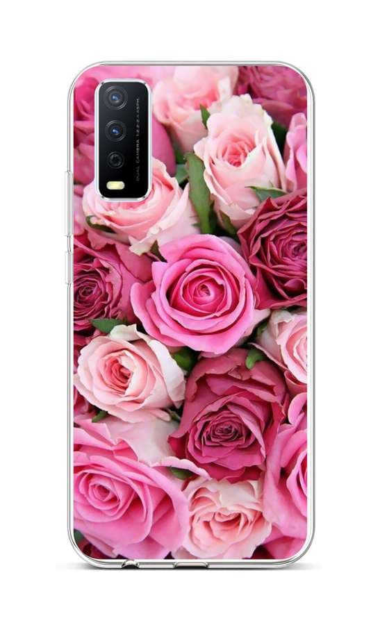 Kryt TopQ Vivo Y11s silikon Růžové růžičky 70084