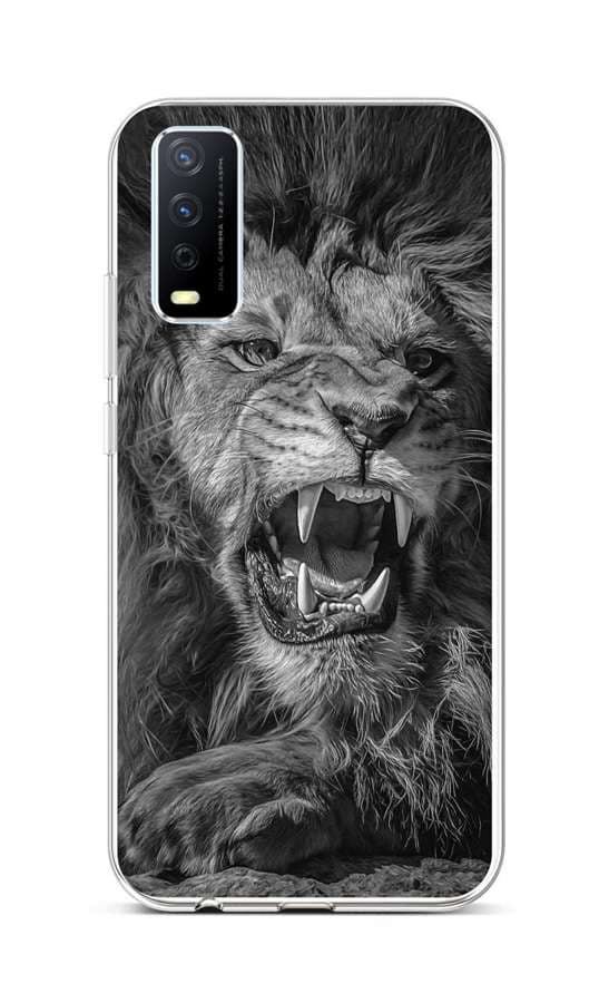Kryt TopQ Vivo Y11s silikon Černobílý lev 70099