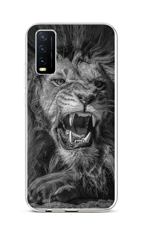 Kryt TopQ Vivo Y20s silikon Černobílý lev 70118