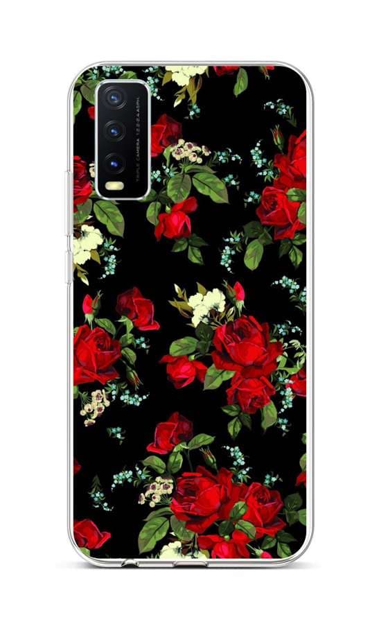 Kryt TopQ Vivo Y20s silikon Květy růží 70169