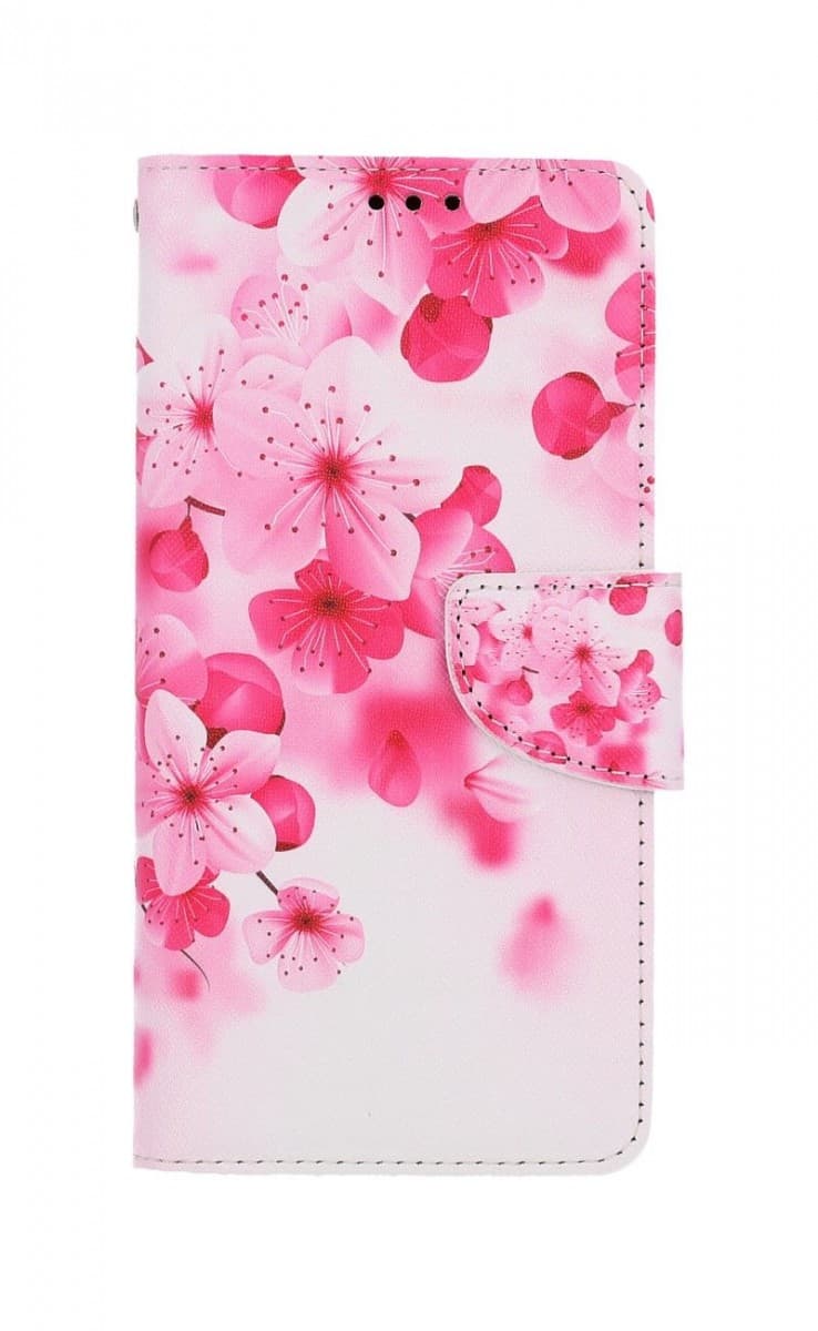 Pouzdro TopQ Realme C25Y knížkové Růžové kvítky 70346 - náhled 1