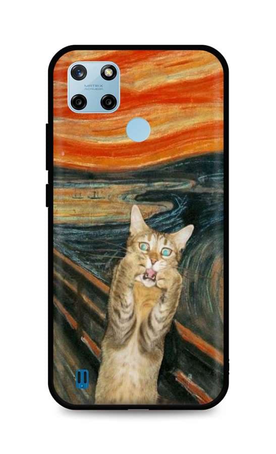 Kryt TopQ Realme C25Y silikon Scared Cat 70509